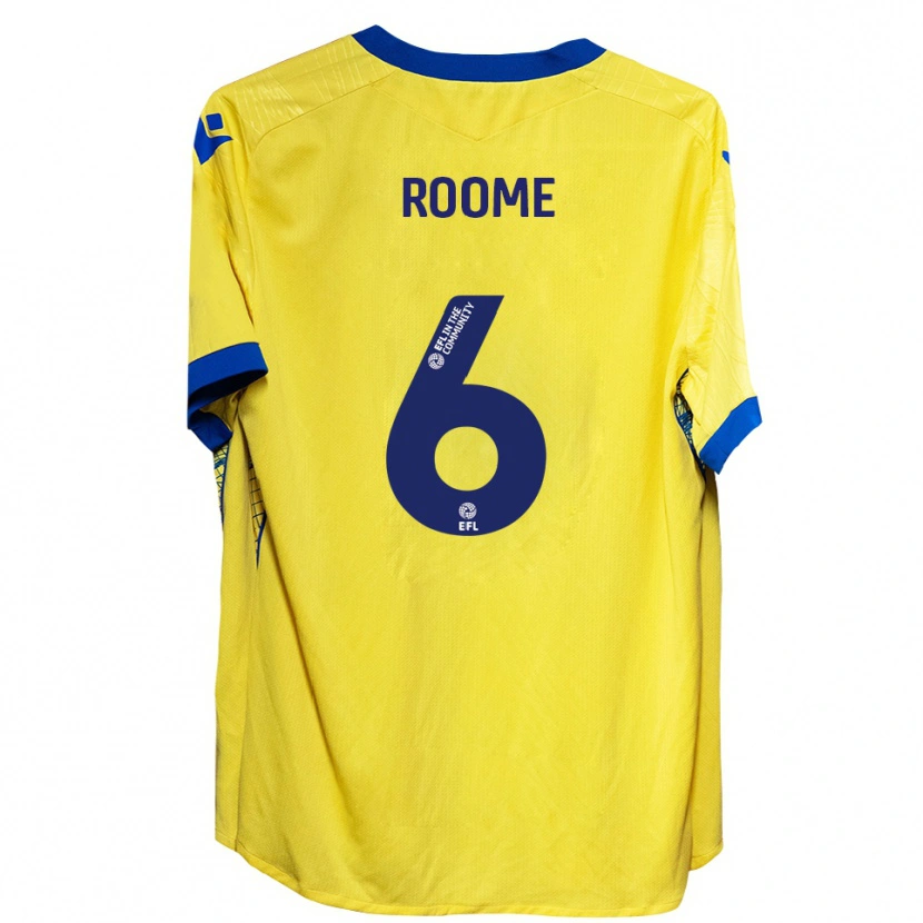 Danxen Hombre Camiseta Tahlia Roome #6 Amarillo Azul 2ª Equipación 2025/26 La Camisa México