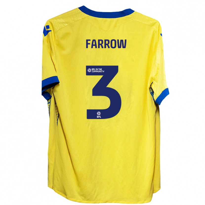 Danxen Hombre Camiseta Sophie Farrow #3 Amarillo Azul 2ª Equipación 2025/26 La Camisa México