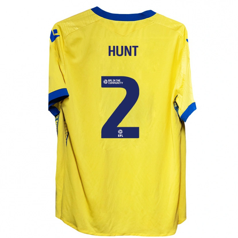 Danxen Hombre Camiseta Rob Hunt #2 Amarillo Azul 2ª Equipación 2025/26 La Camisa México