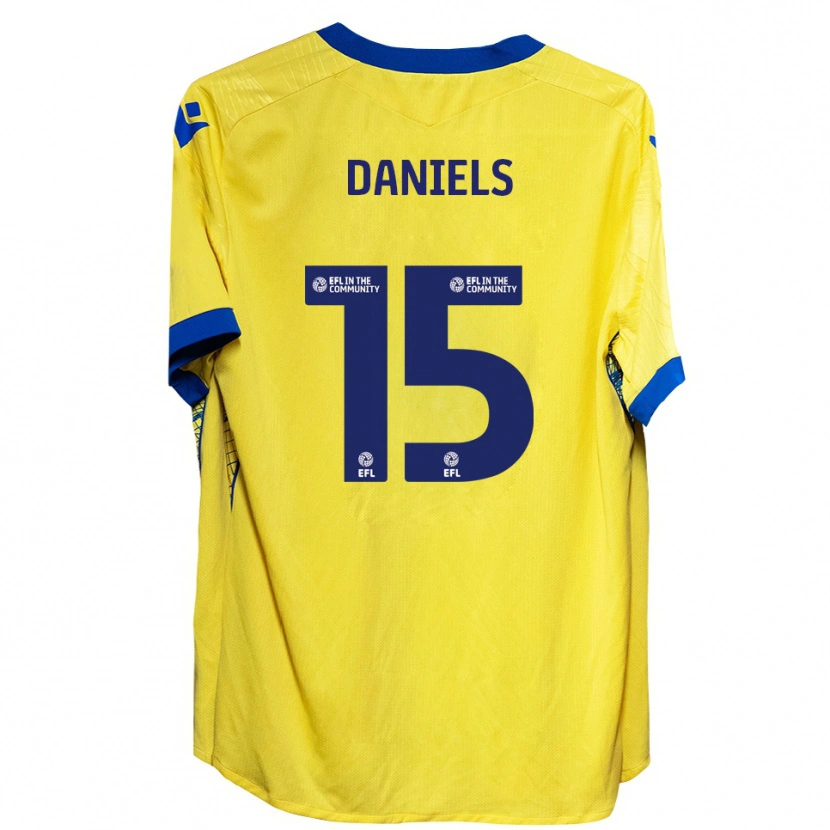 Danxen Hombre Camiseta Learna Daniels #15 Amarillo Azul 2ª Equipación 2025/26 La Camisa México