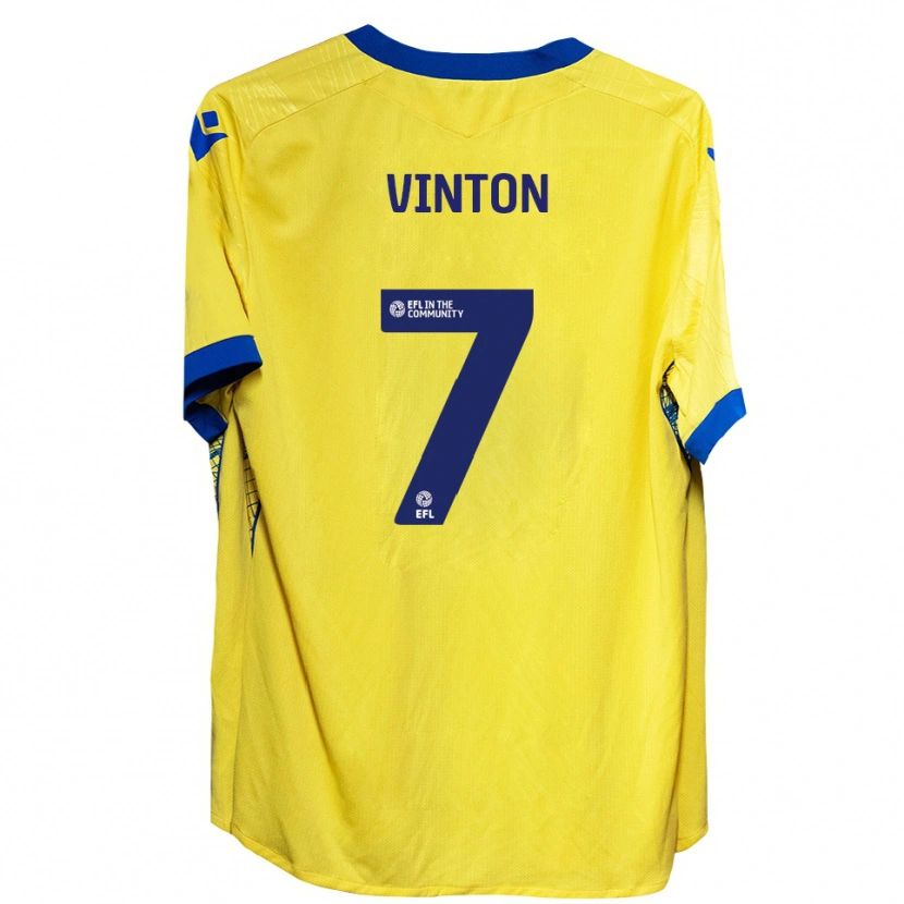 Danxen Hombre Camiseta Ruby Vinton #7 Amarillo Azul 2ª Equipación 2025/26 La Camisa México