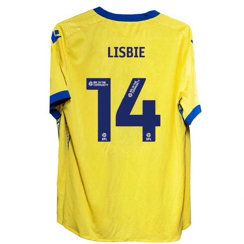 Danxen Hombre Camiseta Kyreece Lisbie #14 Amarillo Azul 2ª Equipación 2025/26 La Camisa México