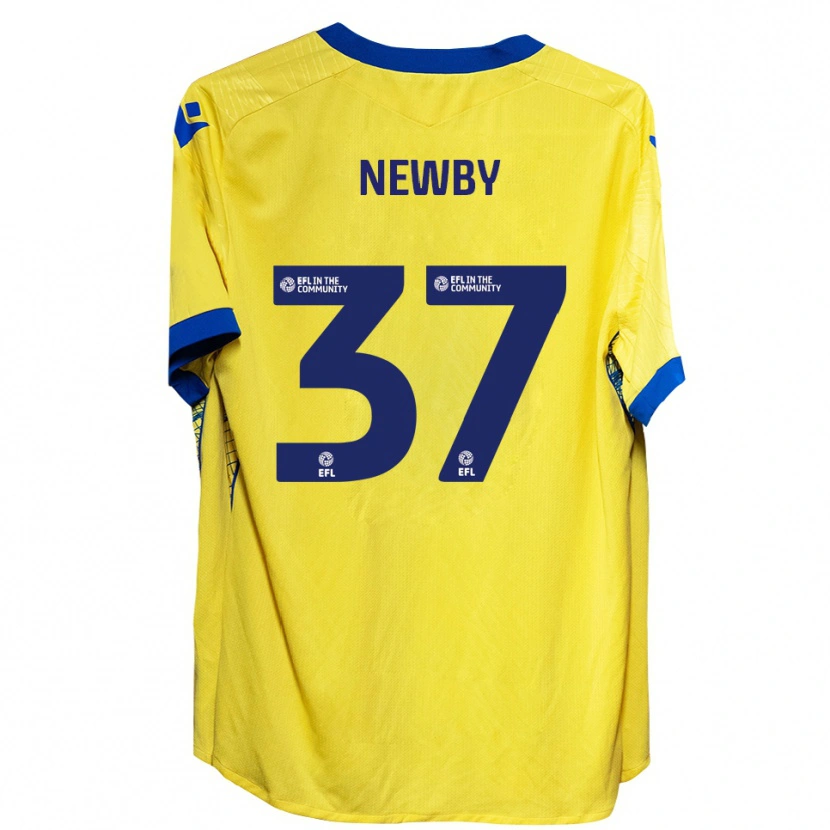 Danxen Hombre Camiseta Alfie Newby #37 Amarillo Azul 2ª Equipación 2025/26 La Camisa México