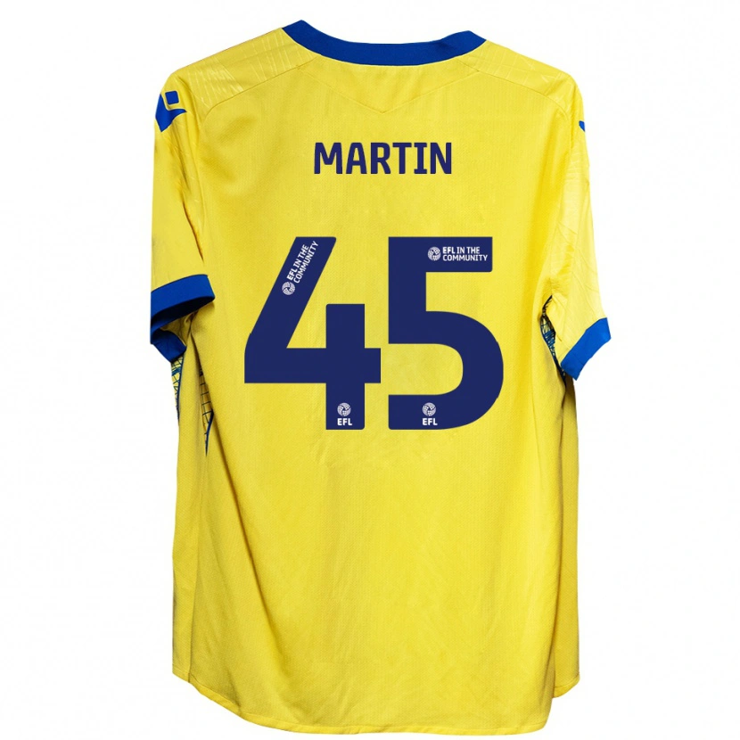 Danxen Hombre Camiseta Kai Martin #45 Amarillo Azul 2ª Equipación 2025/26 La Camisa México