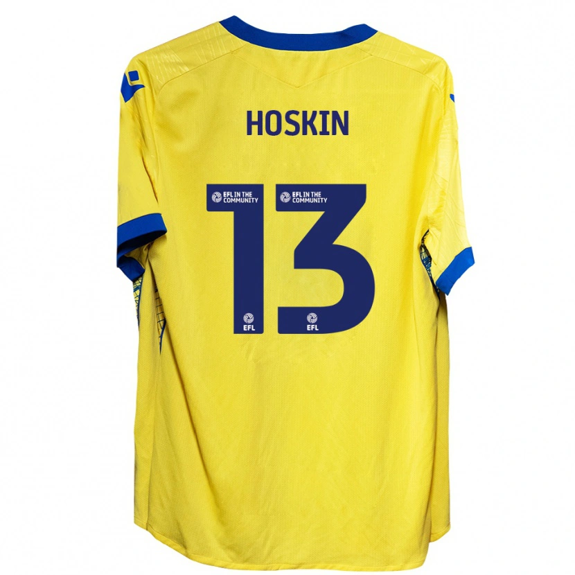 Danxen Hombre Camiseta Owen Hoskin #13 Amarillo Azul 2ª Equipación 2025/26 La Camisa México