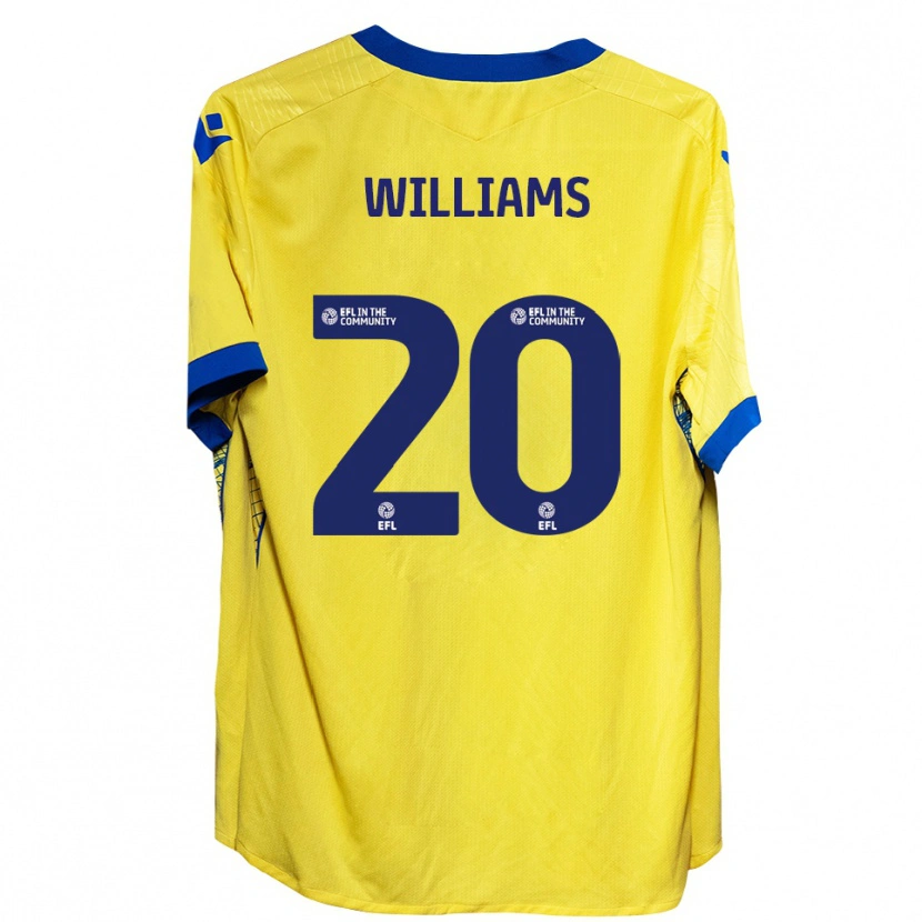 Danxen Hombre Camiseta Billie-Jo Williams #20 Amarillo Azul 2ª Equipación 2025/26 La Camisa México
