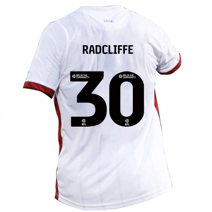 Danxen Hombre Camiseta Ben Radcliffe #30 Blanco Rojo Negro 2ª Equipación 2025/26 La Camisa México