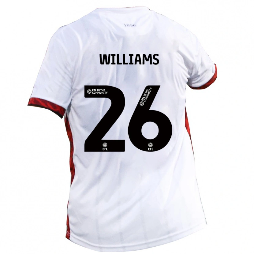 Danxen Hombre Camiseta Jay Williams #26 Blanco Rojo Negro 2ª Equipación 2025/26 La Camisa México