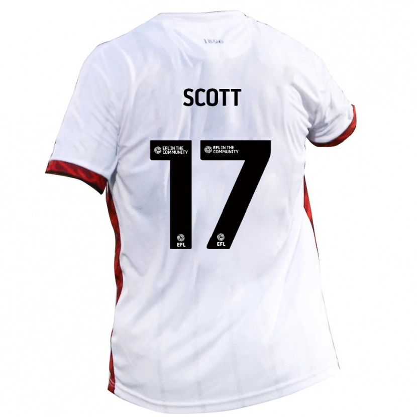 Danxen Hombre Camiseta Kyle Scott #17 Blanco Rojo Negro 2ª Equipación 2025/26 La Camisa México