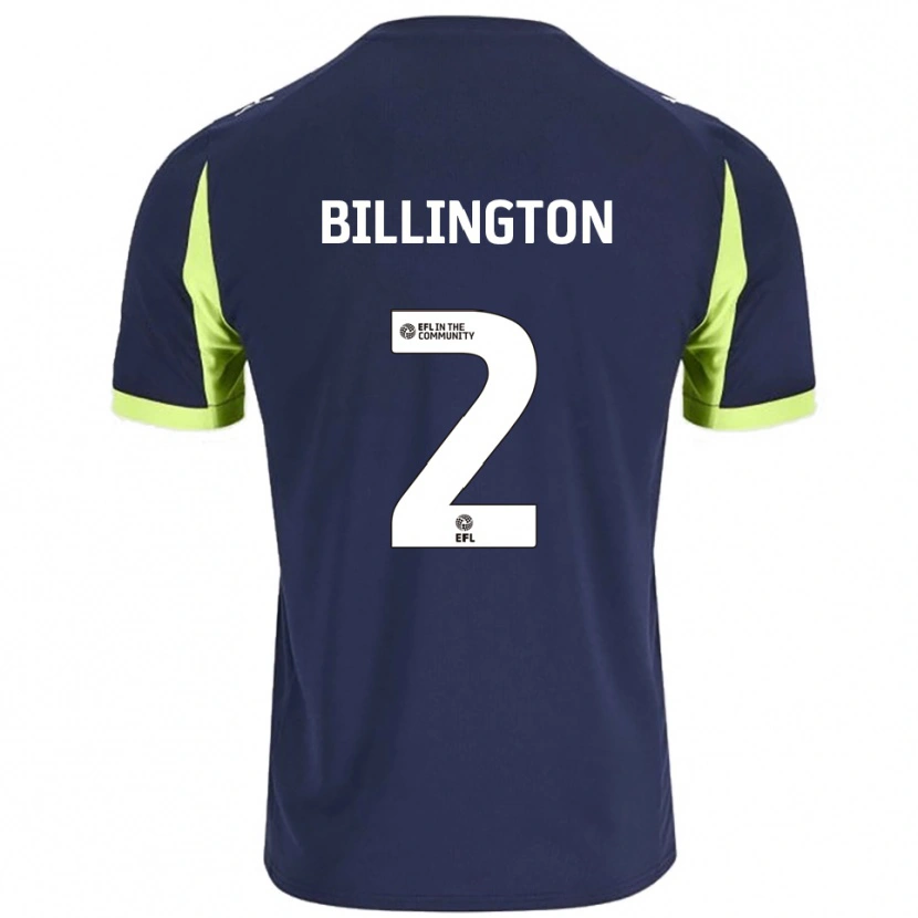 Danxen Hombre Camiseta Lewis Billington #2 Azul Marino Verde Fluorescente 2ª Equipación 2025/26 La Camisa México