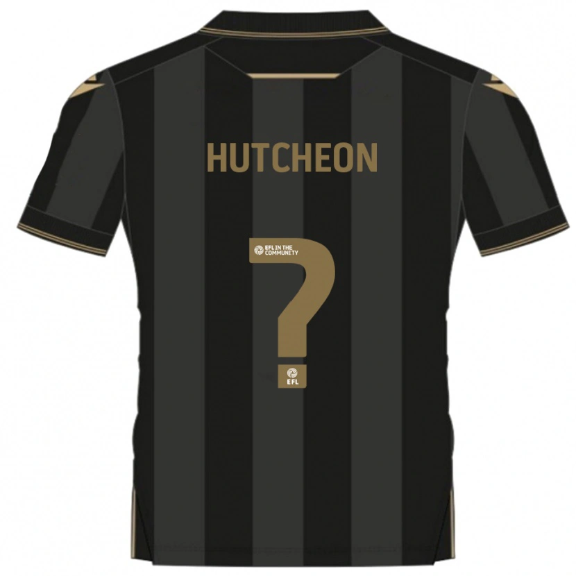 Danxen Hombre Camiseta George Hutcheon #0 Negro Dorado 2ª Equipación 2025/26 La Camisa México