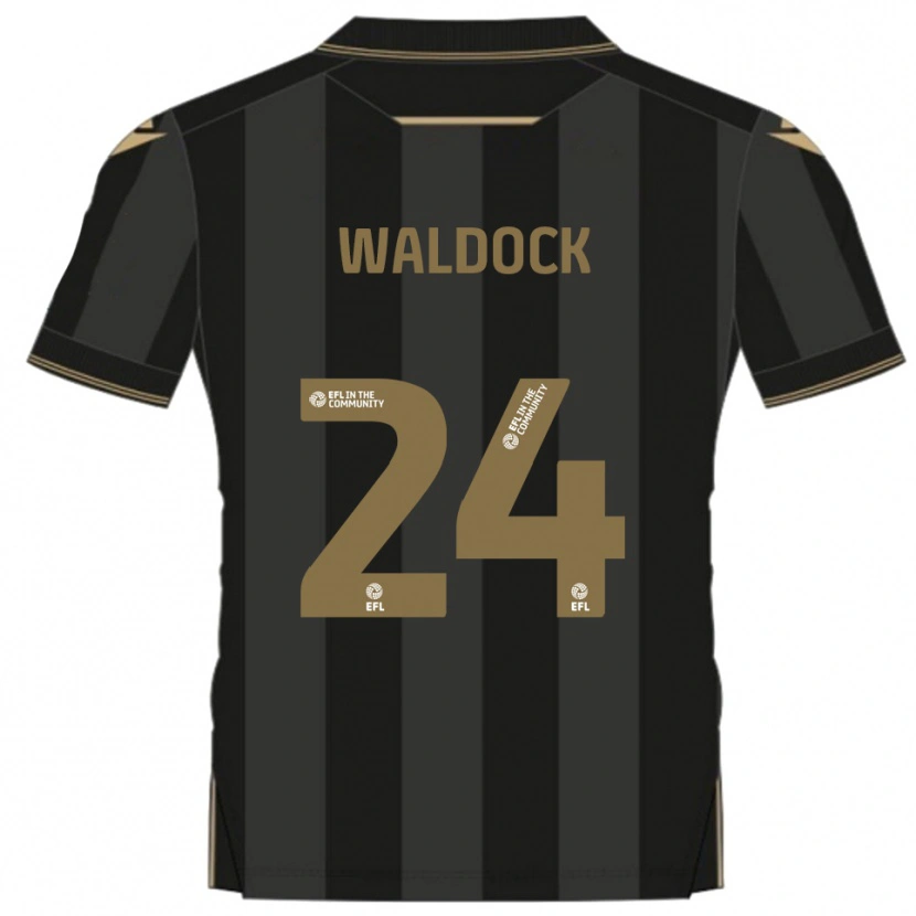 Danxen Hombre Camiseta Harry Waldock #24 Negro Dorado 2ª Equipación 2025/26 La Camisa México
