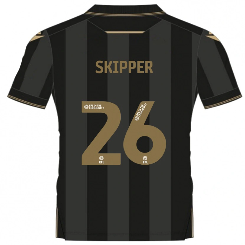 Danxen Hombre Camiseta Stanley Skipper #26 Negro Dorado 2ª Equipación 2025/26 La Camisa México