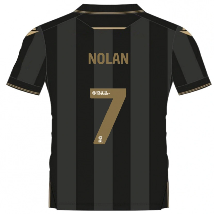 Danxen Hombre Camiseta Jack Nolan #7 Negro Dorado 2ª Equipación 2025/26 La Camisa México