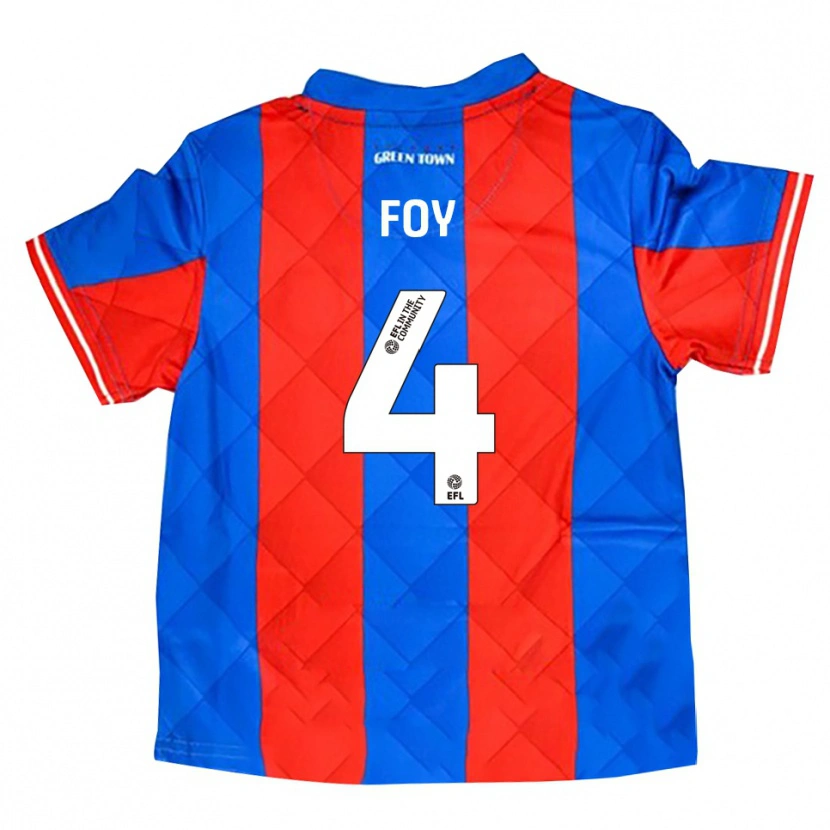 Danxen Hombre Camiseta Alfie Foy #4 Azul Rojo Blanco 2ª Equipación 2025/26 La Camisa México