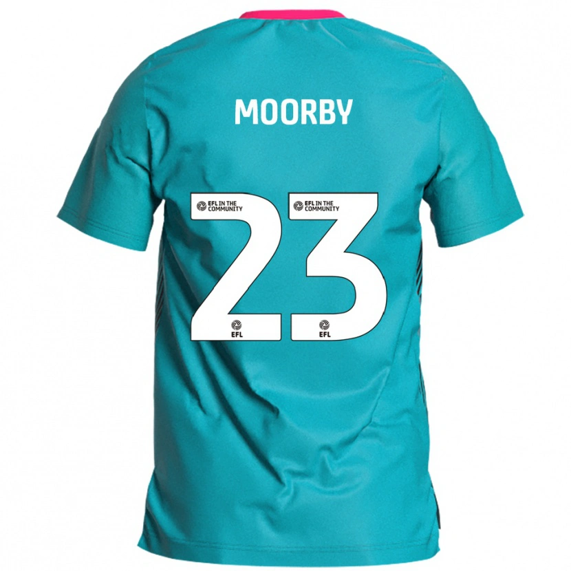 Danxen Hombre Camiseta James Moorby #23 Celeste Rosa 2ª Equipación 2025/26 La Camisa México