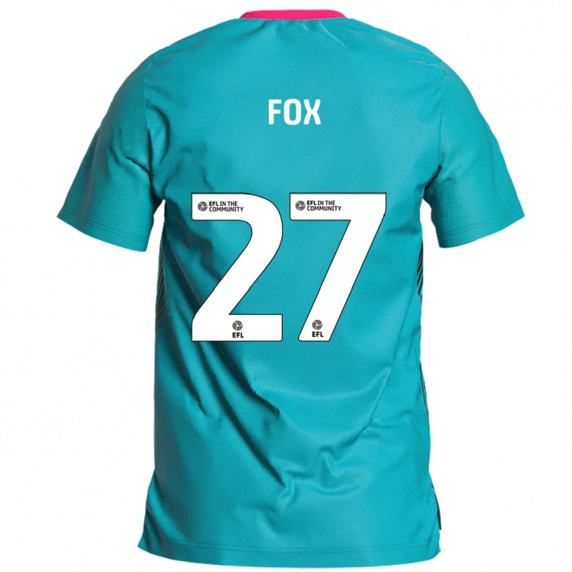 Danxen Hombre Camiseta Ben Fox #27 Celeste Rosa 2ª Equipación 2025/26 La Camisa México