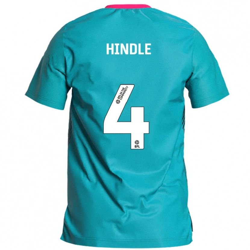 Danxen Hombre Camiseta Harry Hindle #4 Celeste Rosa 2ª Equipación 2025/26 La Camisa México