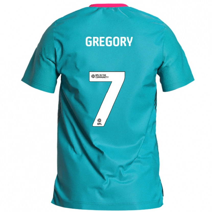 Danxen Hombre Camiseta Chester Gregory #7 Celeste Rosa 2ª Equipación 2025/26 La Camisa México