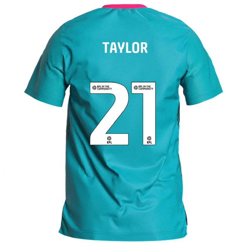 Danxen Hombre Camiseta Ellis Taylor #21 Celeste Rosa 2ª Equipación 2025/26 La Camisa México