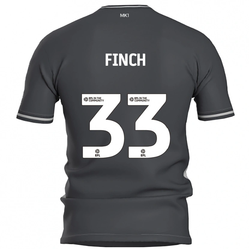 Danxen Hombre Camiseta Tom Finch #33 Gris Plata 2ª Equipación 2025/26 La Camisa México