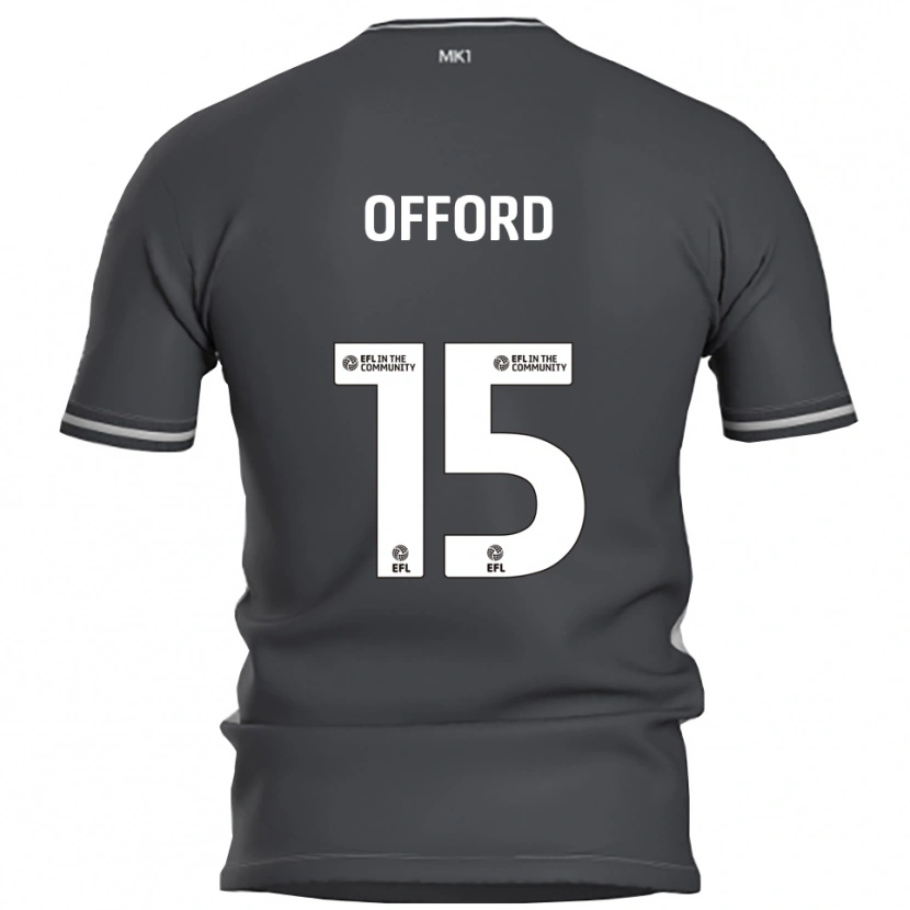 Danxen Hombre Camiseta Luke Offord #15 Gris Plata 2ª Equipación 2025/26 La Camisa México