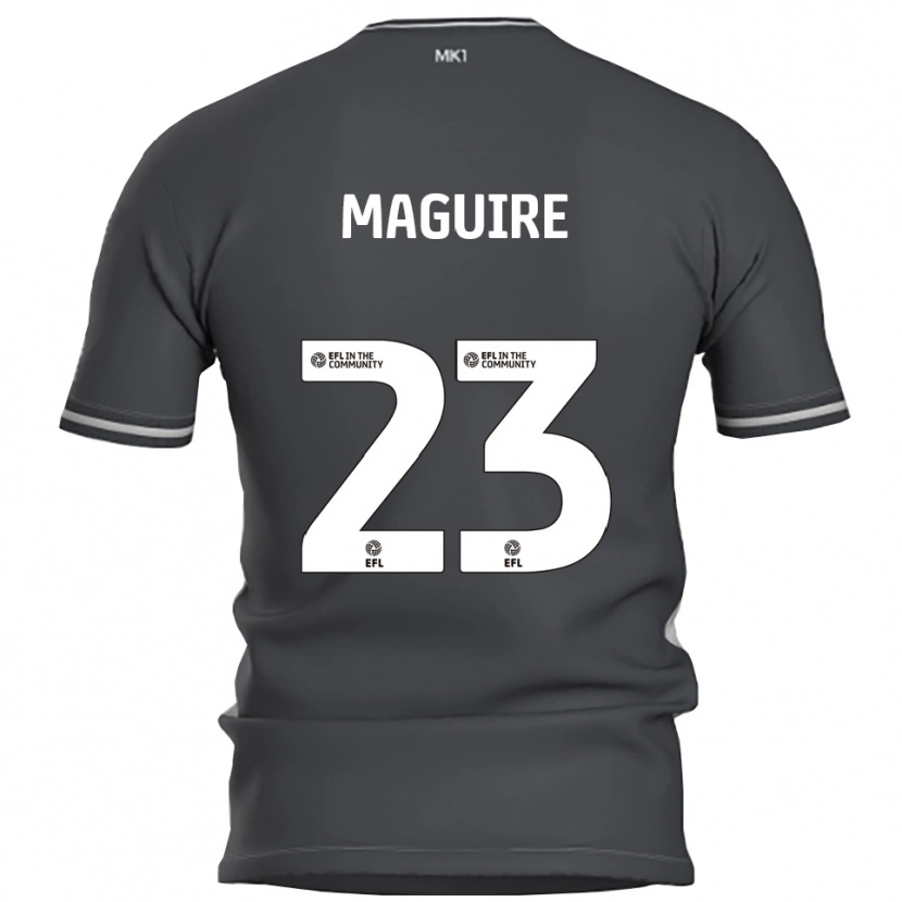 Danxen Hombre Camiseta Laurence Maguire #23 Gris Plata 2ª Equipación 2025/26 La Camisa México
