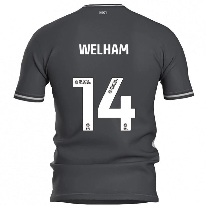 Danxen Hombre Camiseta Madeline Welham #14 Gris Plata 2ª Equipación 2025/26 La Camisa México