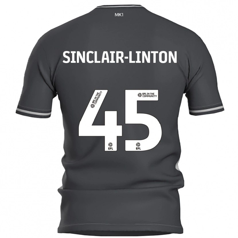 Danxen Hombre Camiseta Kobe Sinclair-Linton #45 Gris Plata 2ª Equipación 2025/26 La Camisa México