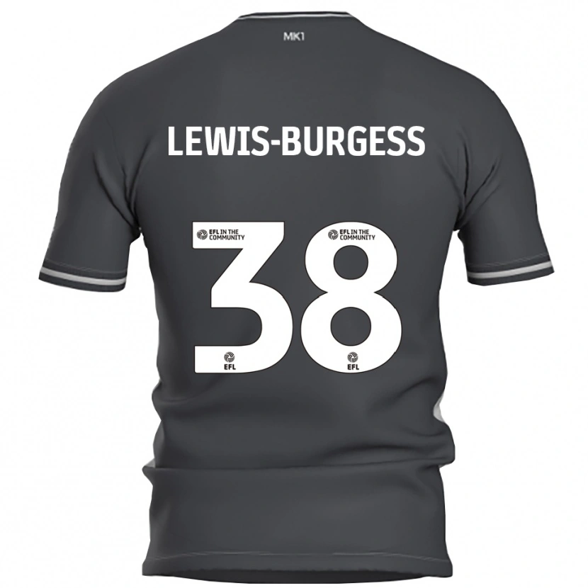 Danxen Hombre Camiseta Keon Lewis-Burgess #38 Gris Plata 2ª Equipación 2025/26 La Camisa México