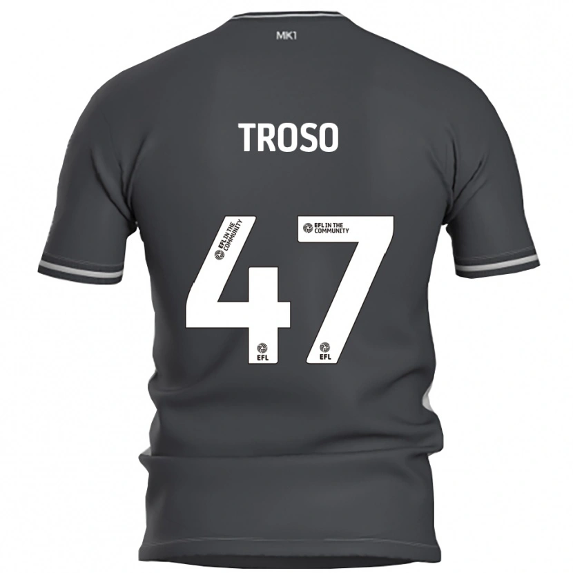 Danxen Hombre Camiseta Simone Troso #47 Gris Plata 2ª Equipación 2025/26 La Camisa México