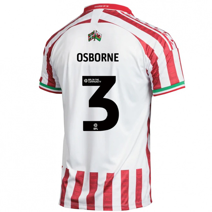 Danxen Hombre Camiseta Jed Osborne #3 Rojo Blanco 2ª Equipación 2025/26 La Camisa México