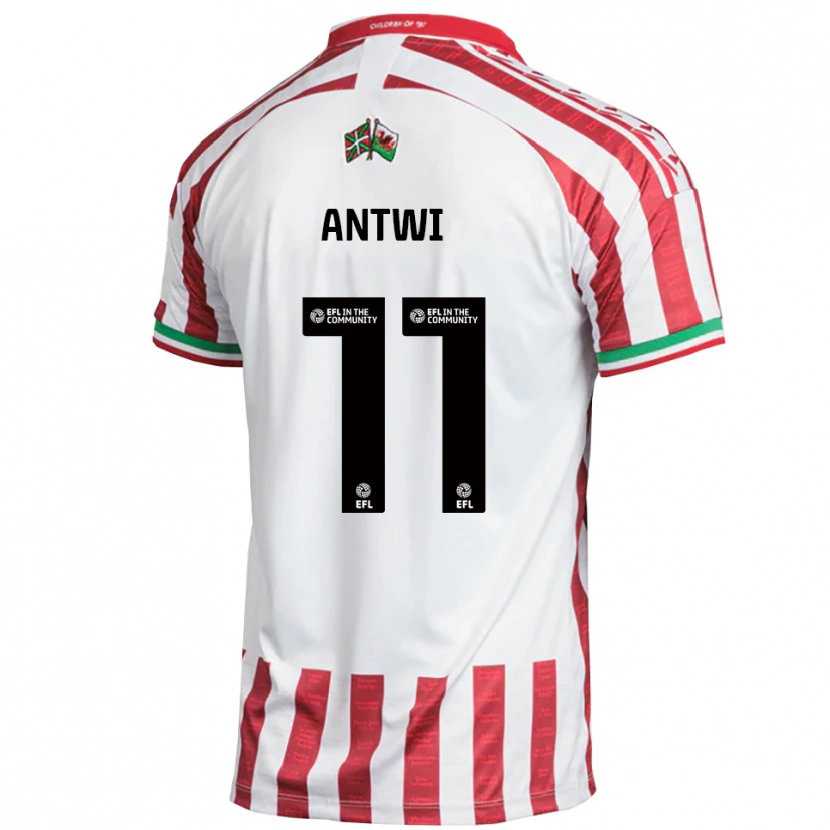 Danxen Hombre Camiseta Cameron Antwi #11 Rojo Blanco 2ª Equipación 2025/26 La Camisa México