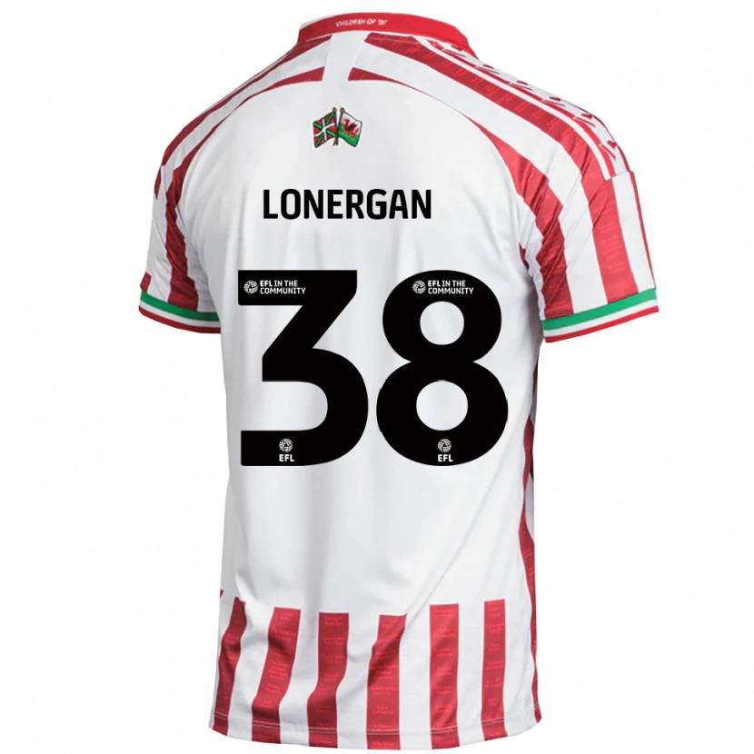 Danxen Hombre Camiseta Riley Lonergan #38 Rojo Blanco 2ª Equipación 2025/26 La Camisa México