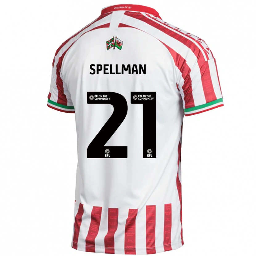 Danxen Hombre Camiseta Michael Spellman #21 Rojo Blanco 2ª Equipación 2025/26 La Camisa México