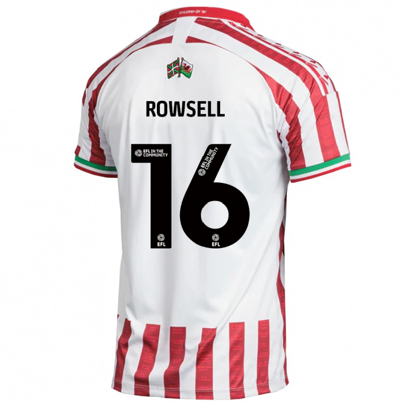 Danxen Hombre Camiseta Declan Rowsell #16 Rojo Blanco 2ª Equipación 2025/26 La Camisa México