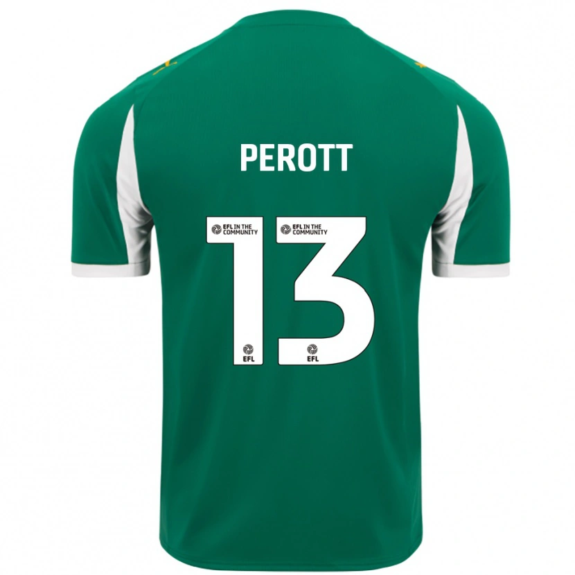 Danxen Hombre Camiseta Milai Perott #13 Verde Blanco 2ª Equipación 2025/26 La Camisa México