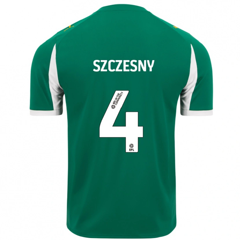 Danxen Hombre Camiseta Nikos Szczesny #4 Verde Blanco 2ª Equipación 2025/26 La Camisa México