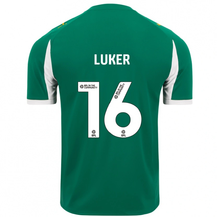 Danxen Hombre Camiseta Jayden Luker #16 Verde Blanco 2ª Equipación 2025/26 La Camisa México