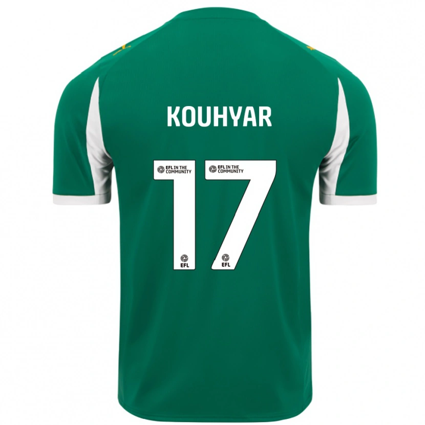 Danxen Hombre Camiseta Maziar Kouhyar #17 Verde Blanco 2ª Equipación 2025/26 La Camisa México