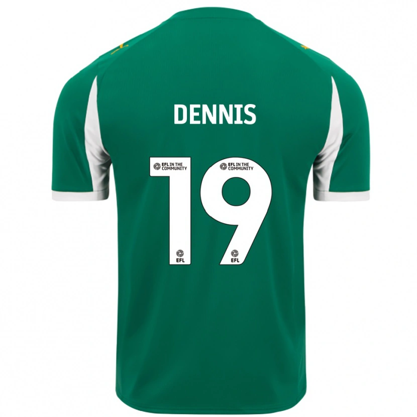Danxen Hombre Camiseta Matthew Dennis #19 Verde Blanco 2ª Equipación 2025/26 La Camisa México