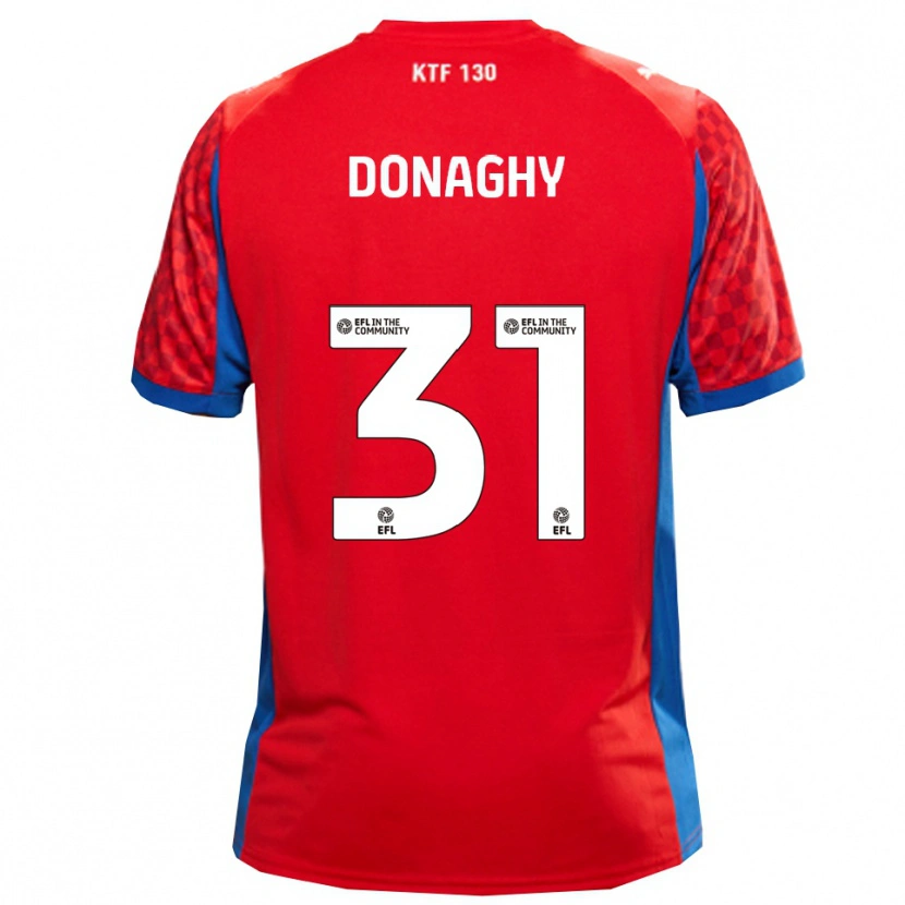 Danxen Hombre Camiseta Tom Donaghy #31 Rojo Azul 2ª Equipación 2025/26 La Camisa México