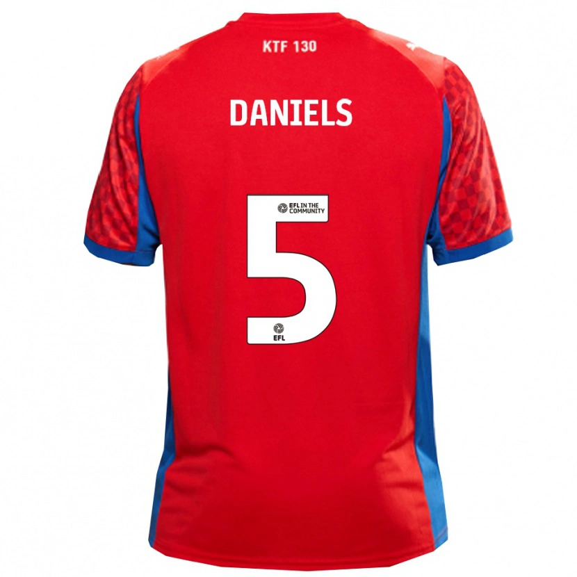 Danxen Hombre Camiseta Donervon Daniels #5 Rojo Azul 2ª Equipación 2025/26 La Camisa México