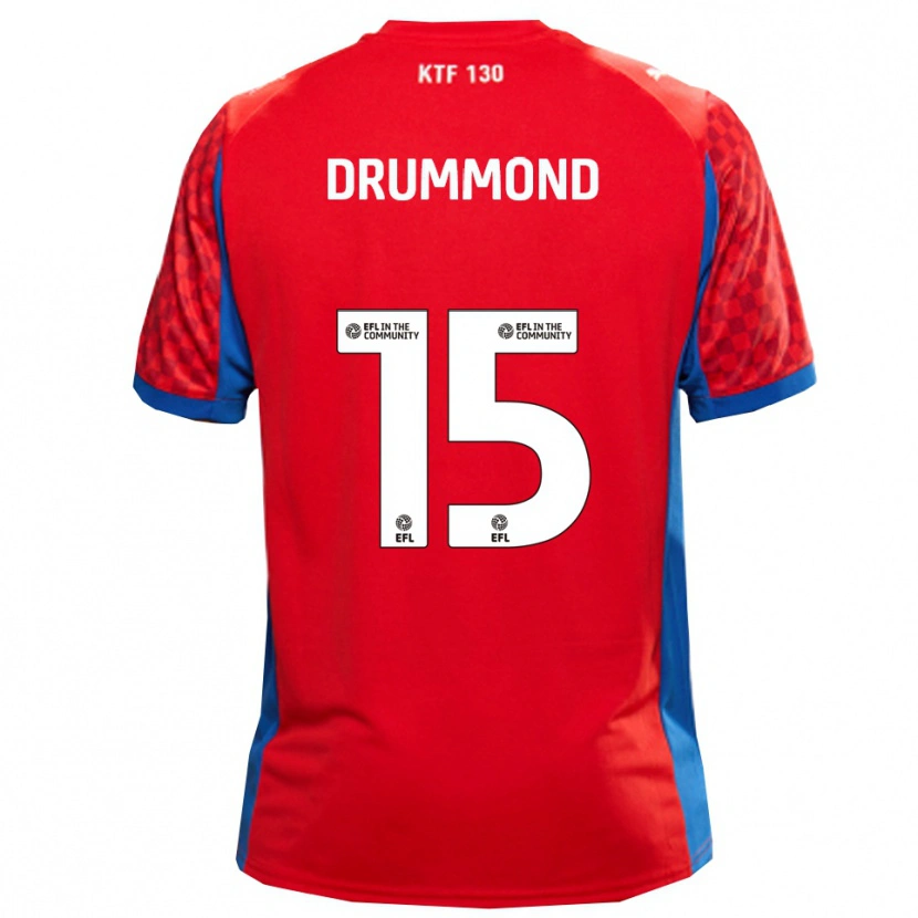 Danxen Hombre Camiseta Kane Drummond #15 Rojo Azul 2ª Equipación 2025/26 La Camisa México