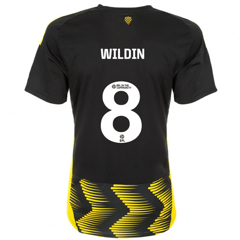 Danxen Hombre Camiseta Mia Wildin #8 Negro Amarillo 2ª Equipación 2025/26 La Camisa México