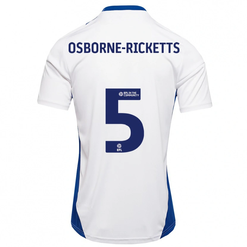 Danxen Hombre Camiseta Sahara Osborne-Ricketts #5 Blanco Azul 2ª Equipación 2025/26 La Camisa México