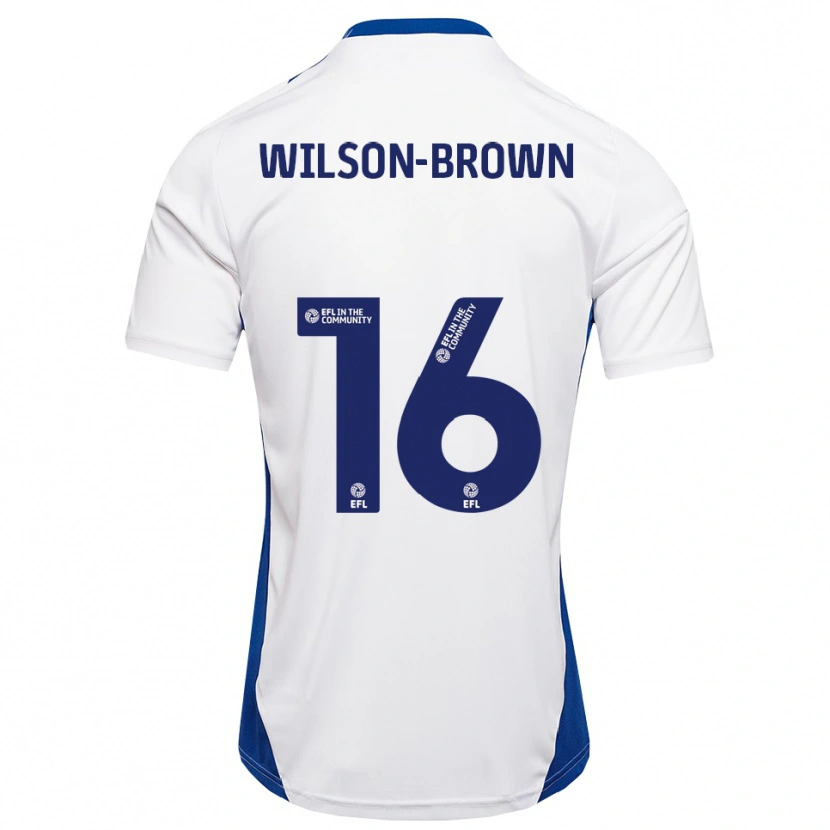 Danxen Hombre Camiseta Tom Wilson-Brown #16 Blanco Azul 2ª Equipación 2025/26 La Camisa México