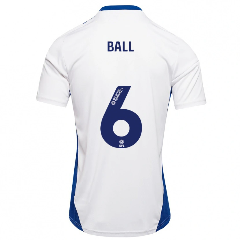 Danxen Hombre Camiseta James Ball #6 Blanco Azul 2ª Equipación 2025/26 La Camisa México