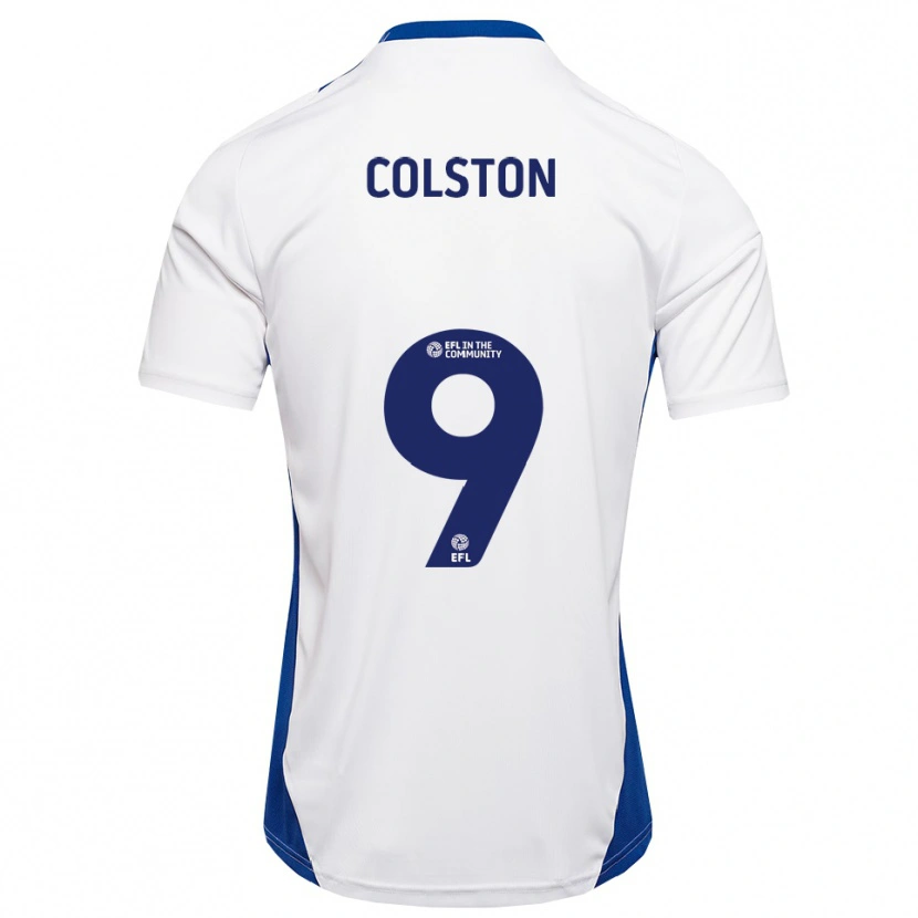 Danxen Hombre Camiseta Annie Colston #9 Blanco Azul 2ª Equipación 2025/26 La Camisa México