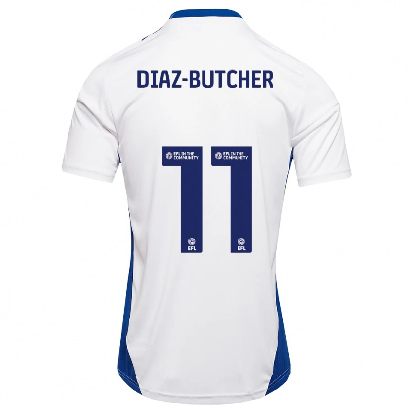 Danxen Hombre Camiseta Helena Diaz-Butcher #11 Blanco Azul 2ª Equipación 2025/26 La Camisa México